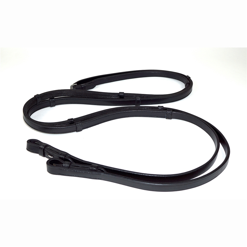 Grand Prix Rubber Lined Reins with Hand Stops