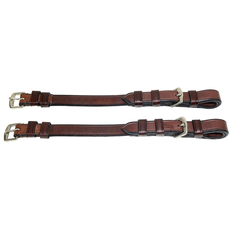Italian Leather Bridle Cheeks with Buckle Ends - 5/8"