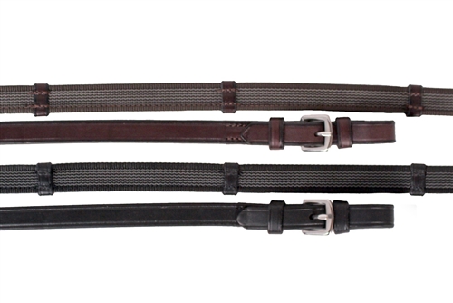793 1 pr your choice New Leather Rubber Grip reins Made in England 5/8" leather 