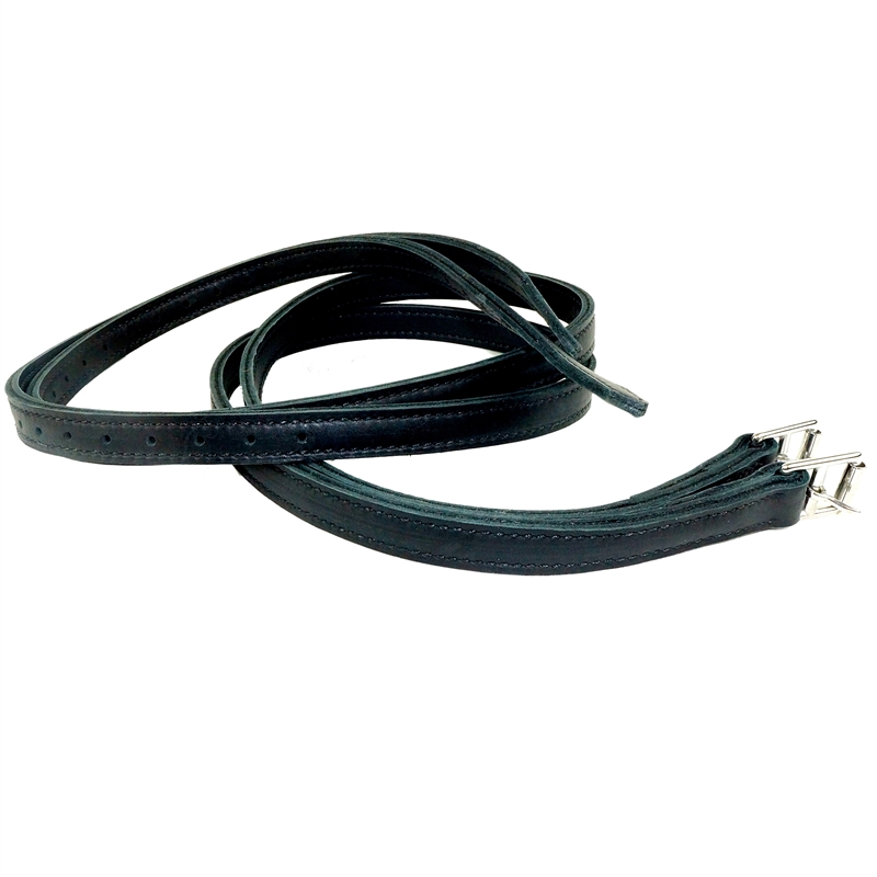 Nunn Finer Black Flexible 3/4" Nylon Center Stirrup Leathers