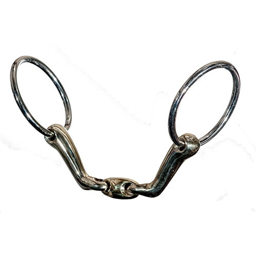 Nunn Finer English Equestrian  Double Jointed Shaped Mouthpiece Loose Ring Bit Rental