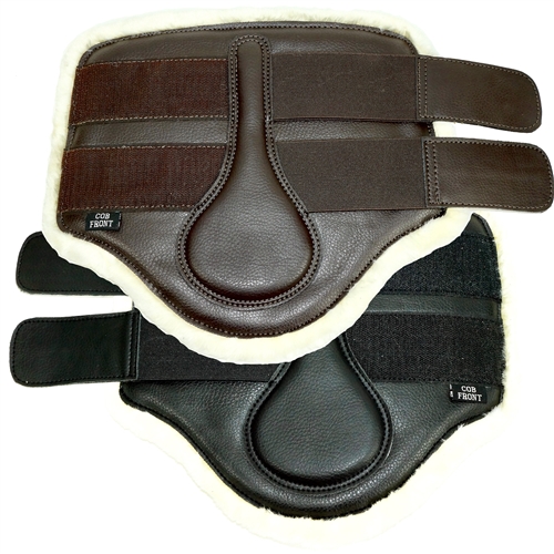 Capriole Horse Brushing Boots in Black and Brown